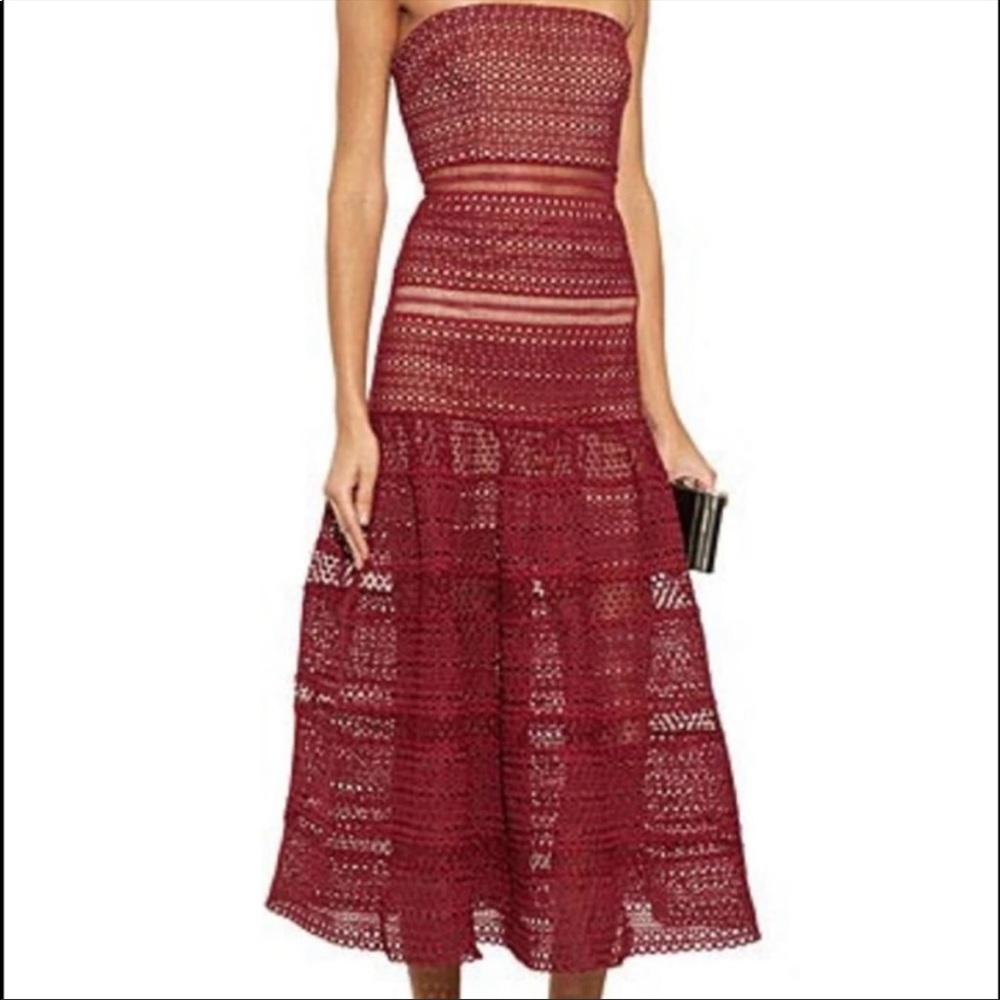 Self Portrait Strapless Dress